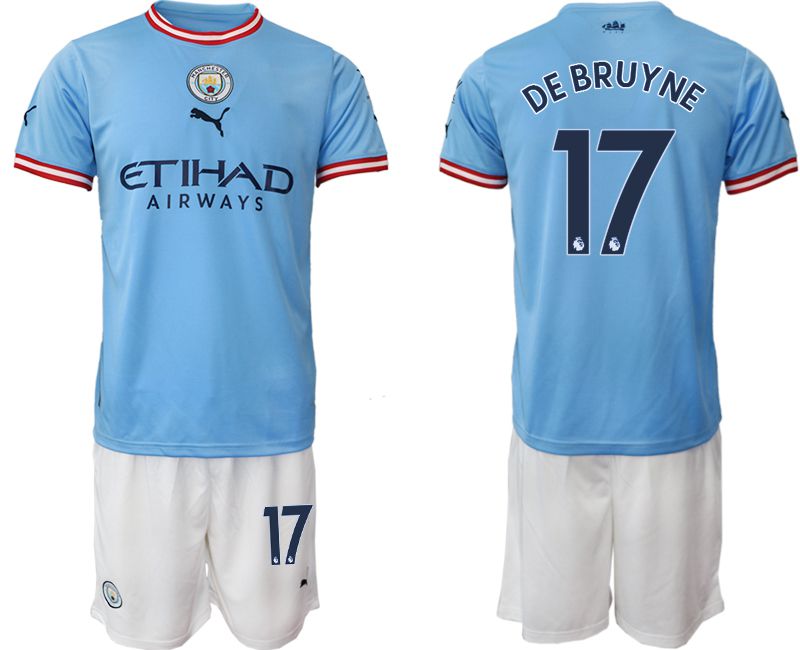 Men 2022-2023 Club Manchester City home blue #17 Soccer Jersey